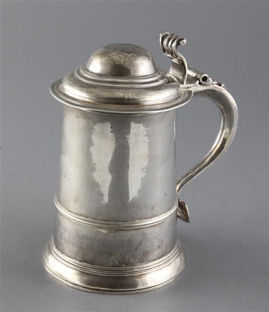 A George III silver tankard by William & James Priest, 21.5oz.